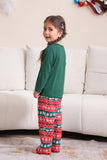 Conjunto de pijama familiar navideño verde oscuro a juego