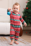 Conjunto de pijama familiar navideño verde oscuro a juego