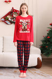 Conjunto de pijama a juego familiar de Navidad a cuadros rojos