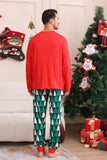 Estampado Rojo Navidad Familia Conjunto de Pijama a Juego