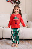 Estampado Rojo Navidad Familia Conjunto de Pijama a Juego