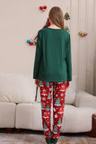 Conjunto de pijama familiar Feliz Navidad verde oscuro