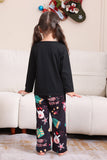 Conjunto de pijama familiar negro Feliz Navidad