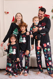 Conjunto de pijama familiar negro Feliz Navidad