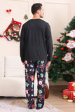 Conjunto de pijama familiar negro Feliz Navidad