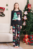 Conjunto de pijama familiar negro Feliz Navidad