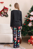 Conjunto de pijama familiar negro Feliz Navidad