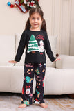 Conjunto de pijama familiar negro Feliz Navidad