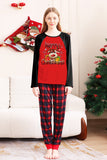 Oso Rojo Querido Feliz Navidad Conjunto de pijama familiar