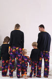 Pijamas de Halloween Familiares de Manga Larga Estampados en Negro