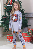 Pijamas de Halloween familiares de manga larga estampados grises