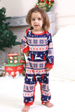 Pijamas de Navidad familiares con estampado rojo de invierno