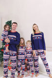 Pijamas de Navidad familiares con estampado rojo de invierno