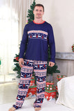 Pijamas de Navidad familiares con estampado rojo de invierno