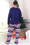 Pijamas de Navidad familiares con estampado rojo de invierno
