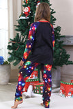 Conjuntos de pijamas de Navidad a juego con estampado de árbol de luces navales