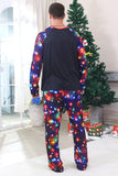 Conjuntos de pijamas de Navidad a juego con estampado de árbol de luces navales