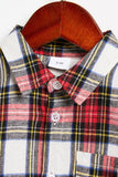 Camisetas de Navidad a juego para la familia de manga larga a cuadros rojos