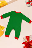 Conjunto de pijama a juego familiar con estampado de rayas horizontales verdes