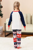 Juegos de pijama familiar de dos piezas con estampado de árbol de Navidad verde y cuello redondo