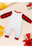 Conjunto de pijama familiar de manga larga estampado en negro y rojo para la Navidad, a juego
