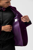 Blazer hombre violeta oscuro solapa pico un botón terciopelo