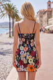Vaina Spaghetti Straps Blush Homecoming Vestido con flores 3D