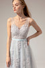 Cargar imagen en el visor de la galería, Vestido gris con apliques