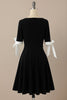 Cargar imagen en el visor de la galería, Negro estilo retro 1950s Swing vestido