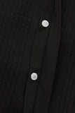 Camisa negra de manga larga traje de hombre