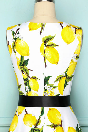 Vestido de limón cuello en V