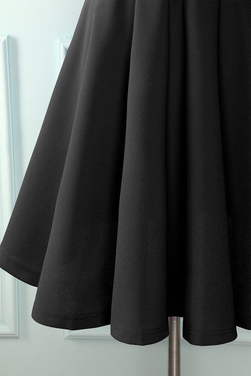 Cargar imagen en el visor de la galería, 1950s Vestido Retro Negro