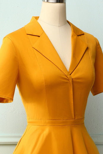 Vestido amarillo de los años 50