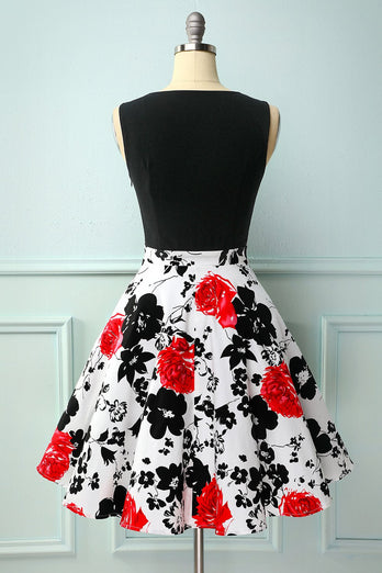 Vestido estampado negro