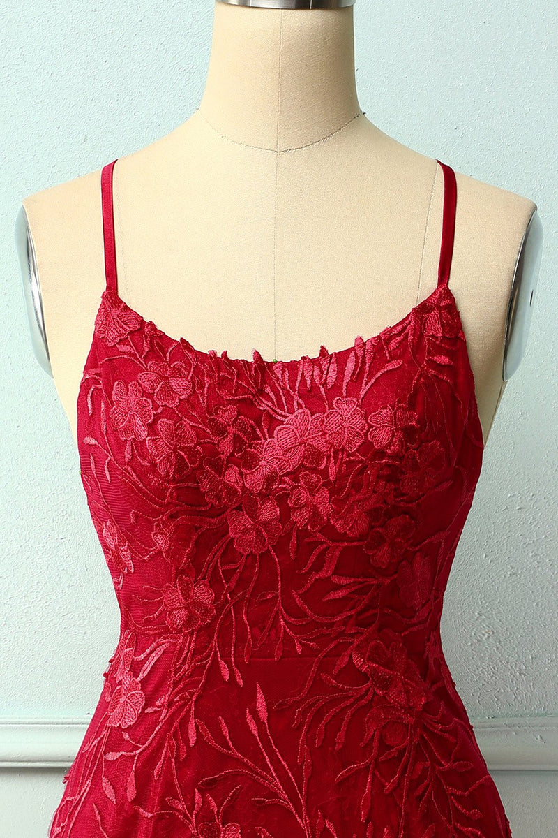Cargar imagen en el visor de la galería, Vestido ajustado rojo con tirantes finos