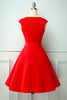 Cargar imagen en el visor de la galería, Vestido rojo de años 50 con botones