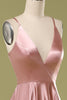 Cargar imagen en el visor de la galería, Vestido de fiesta de satén rosa