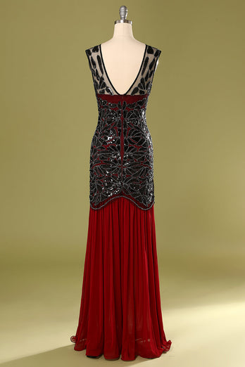 Verde Oscuro Vestido de la década de 1920