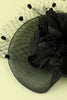 Cargar imagen en el visor de la galería, 1920 Negro pluma con cuentas diadema