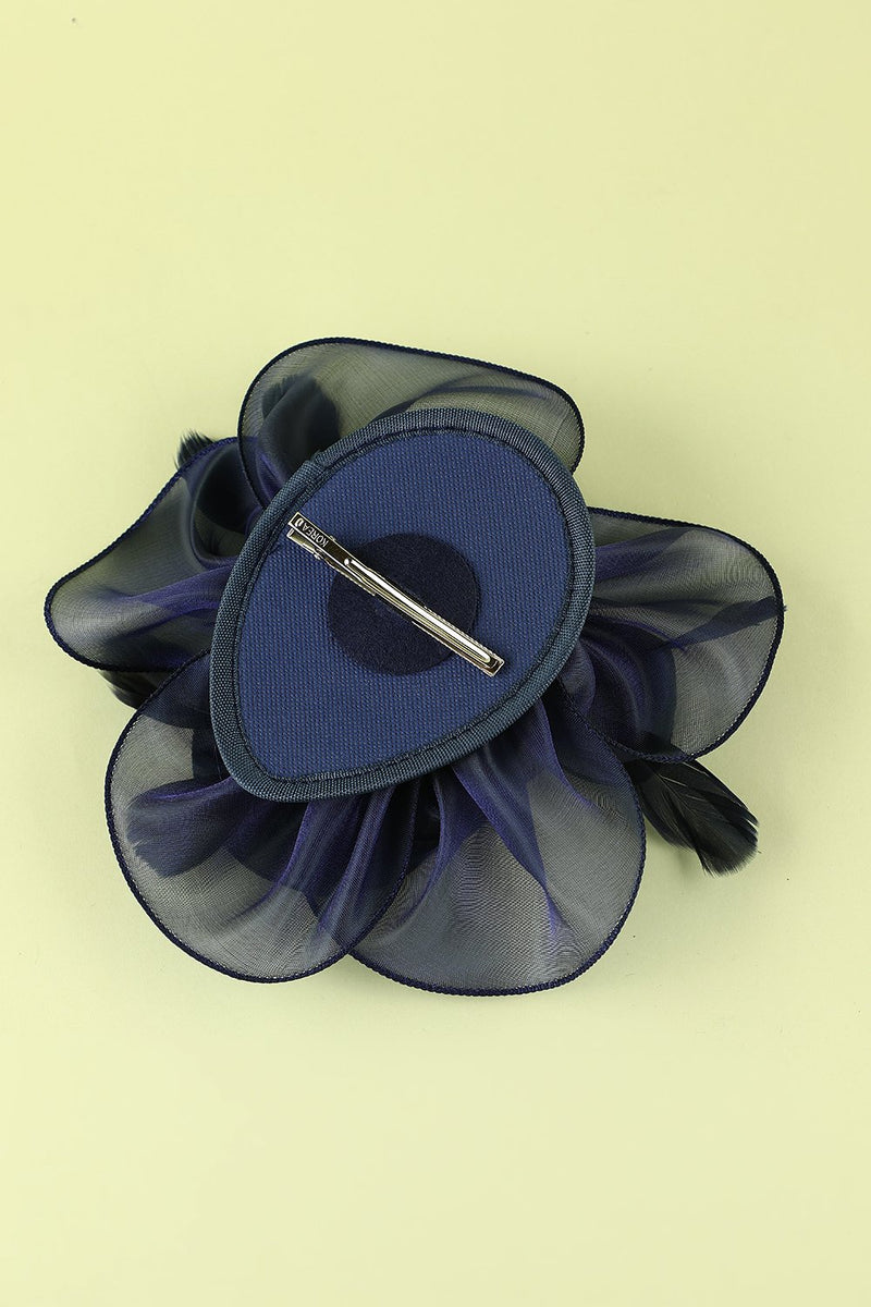 Cargar imagen en el visor de la galería, 1920 Organza azul con cuentas diadema