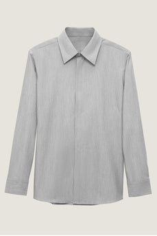 Camisa gris de traje de hombre