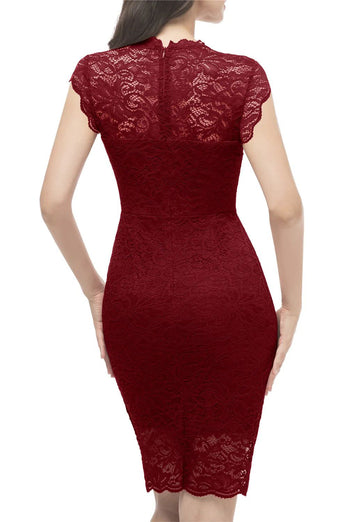 Vestido Bodycon de encaje de uva