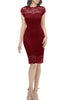 Cargar imagen en el visor de la galería, Vestido Bodycon de encaje de uva