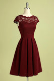 Vintage vestido de encaje color burdeos