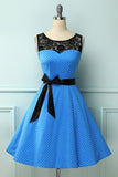 Blanco Vintage 1950s Swing Vestido