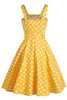 Cargar imagen en el visor de la galería, Lunares amarillos 1950s Sundress