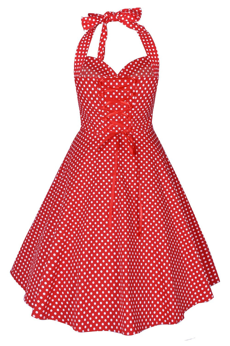 Cargar imagen en el visor de la galería, Halter impreso 1950s Pin Up Dress