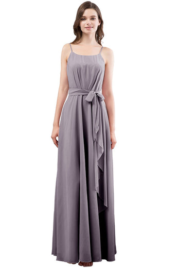 Blush Bridesmaid Dress con Bowknot