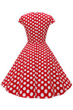 Red Polka Dots 1950s Vestido