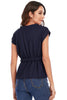 Cargar imagen en el visor de la galería, V Cuello Borgoña Encaje-Up Tops